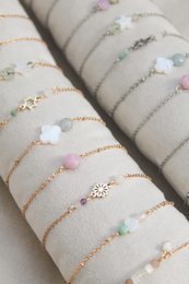 Armbånd Chalcedon - Guld