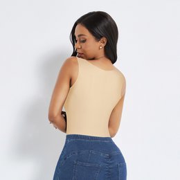 Shapewear 4-in-1 Waist Trainer Corset Bodysuit- Buttoned Tummy Control High Waist with Padded Bra