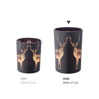 EDZARD lantaarn Tiu H 18 cm mat zwart
