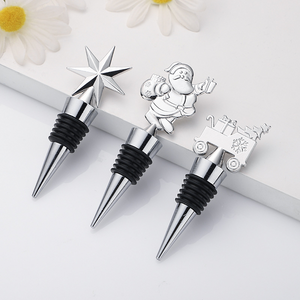 Kerstfles dop - ster, kerstman, auto - goud of zilver