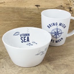 Porcelain bowl Vitamin Sea