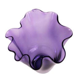 Vase glas bølget violet glas vase bord vase lilla