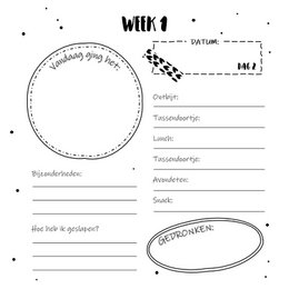 Udfyld bog SilliBeads - Min slankedagbog - Hardcover Wire-o (SORT/HVID RANGE)