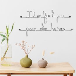 Metal Quote “It takes little to be happy”