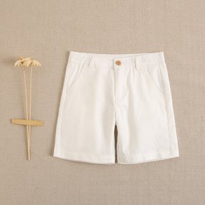 Baby boys' plain Bermuda shorts with adjustable waistband I94-21309033