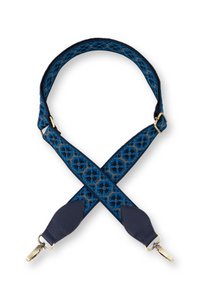 Embroidery Strap Flower Blue 140x3.8cm