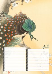 Calendario di compleanno Stampe di uccelli del maestro giapponese Koson