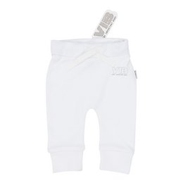 White baby pants with "Very Important Baby" text, suitable for infants aged 0-3 months. Made of soft, comfortable material.