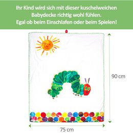 Kinder Decke Raupe Nimmersatt, 75 x 90