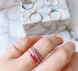 R0980 Angst Ring Palm Pink Perler Forgyldt