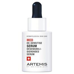  Artemis Med De-Sensitize Serum, a dermatological skin care product designed to desensitize and soothe sensitive skin. The serum contains anti-redness and anti-irritation ingredients to help calm and protect the skin.