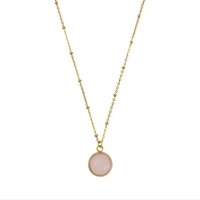 Ketting Rozenkwarts Steen - Goud