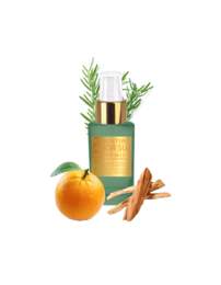 Citrus-scented room spray with notes of orange, cinnamon, and eucalyptus. Refreshing and uplifting fragrance for the home.