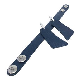 Lederohrringe 'Flair', Designer Darkblue