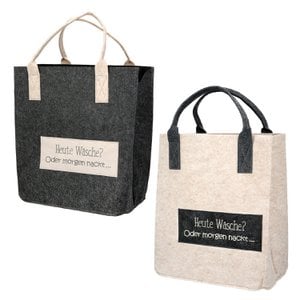 Wäschekorb Heute Wäsche? 2-sort. beige; dunkelgrau, VE 4