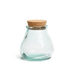 De Buik Glazen Pot - Blauw - M