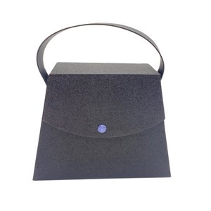 VE Geschenkbox, Handtasche, schwarzer Glitzer