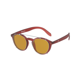 Lennon Blue Light Glasses - Everyday Linse med Heavy Duty Clip-on (rød ramme)
