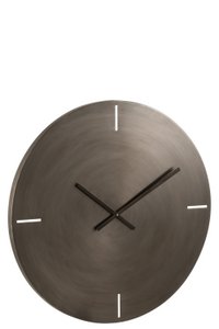 J -Line Clock Round Clock - Metall - Dunkelgrau - groß - Ø 76,5 cm