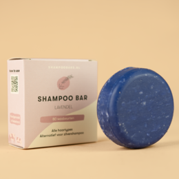 Lavender shampoo bar, solid shampoo, natural ingredients, gentle cleansing, moisturizing, suitable for all hair types.