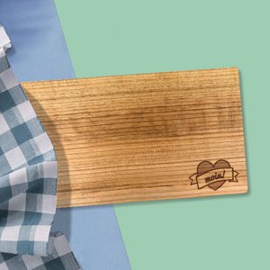 Stadtliebe® | Hamburg ontbijtbord laser gegraveerd hout geolied