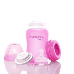 BOTTLE GLASS 150ML HEAT SENSING PINK