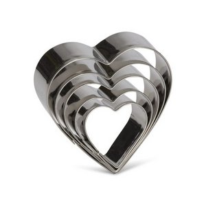 Patisse 5-piece heart cookie cutter