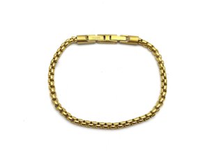 Frank 1967 7FB-0550 Stahlarmband – Herren – Glieder – 20 cm – 4 mm dick – Vintage-Look – Braun