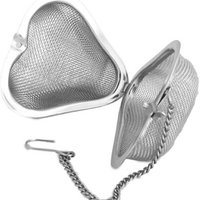 EDO Royal Tea, Thee-ei, Hartvormig, ketting, 5.5cm, inox