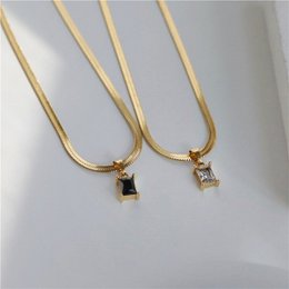 Cassidy - Snake Chain Crystal Charm Necklace