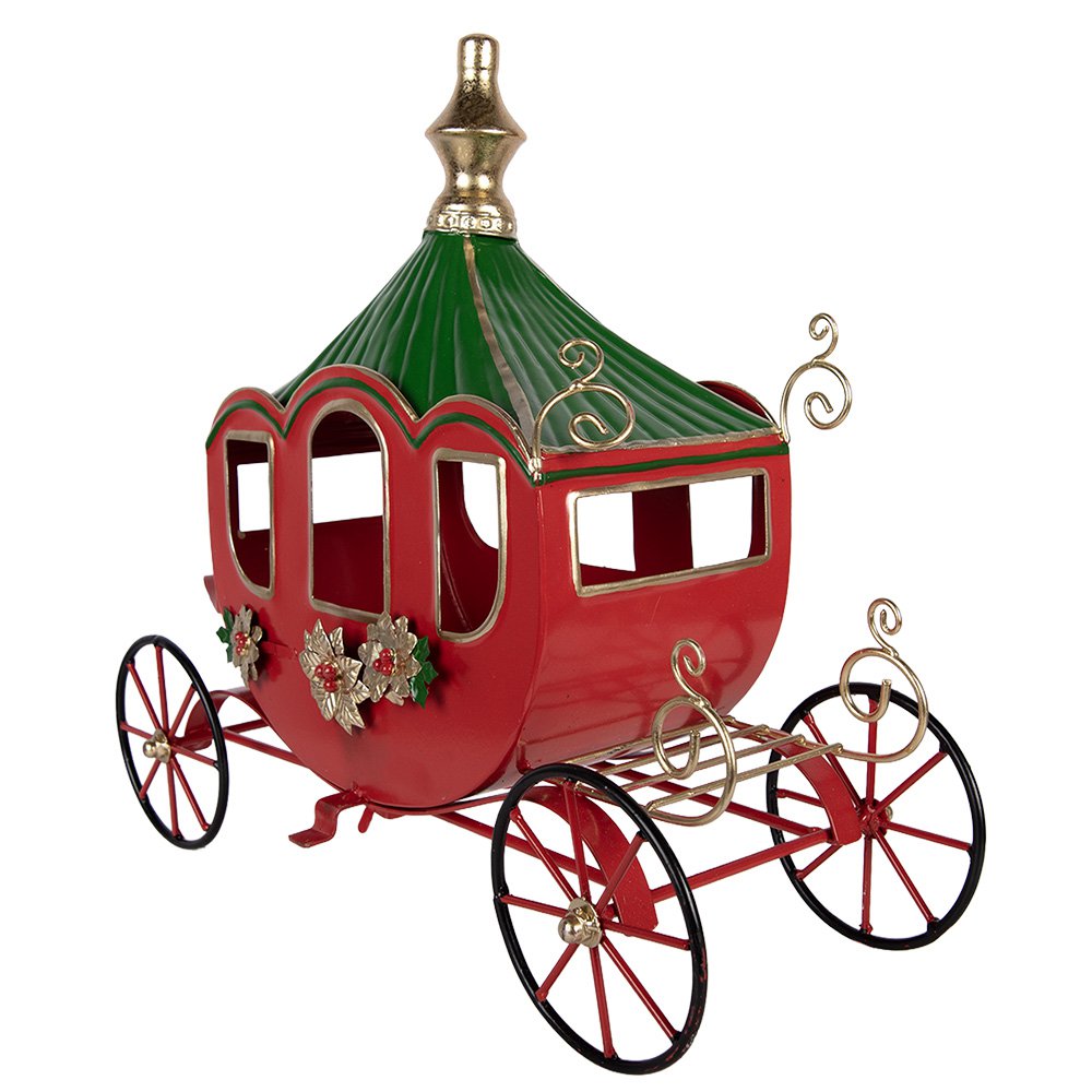 Kerstdecoratie Beeld 41x16x39 cm Rood Metaal