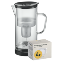 Filter carafe including pack of 6 cartridges