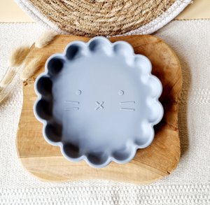 Silikonteller Löwe - Graublau
