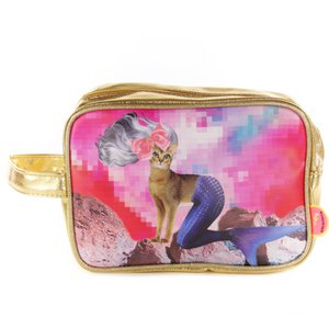 Kulturbeutel Katze Meerjungfrau