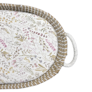 Matratzenbezug Moses Wickelkorb Natur Blätter