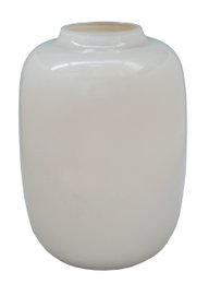 Tall, cylindrical ivory-colored vase with a smooth, glossy finish. Measures approximately 21 cm in diameter and 29 cm in height.