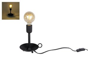 Table lamp Blaker antique black metal 14x14x20cm