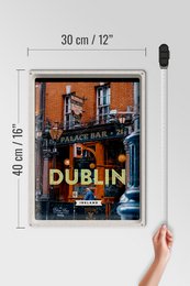 Tin Sign Travel 30x40cm Dublin Ireland Palace Bar Travel Destination