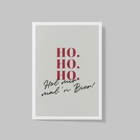 Postcard "Ho. Ho. Ho. Get me a beer", Christmas, funny sayings, Christmas card, Christmas mail