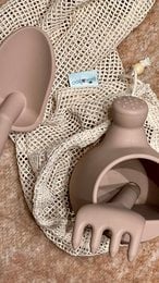 Gardenset Dusty Apricot - Colorful, textured bath toys for kids featuring a playful, whimsical design.