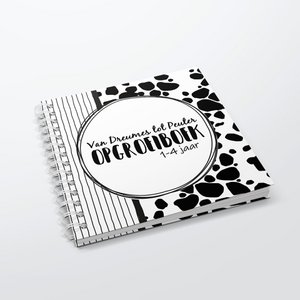 Invulboek SilliBeads - Mijn Van Dreumes tot Peuter Opgroeiboek - Hardcover Wire-o (REEKS ZWART/WIT)