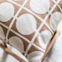Don Pillow-Cover Brown, Soft Jacquard Cotton Knit