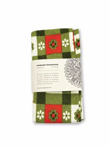 Furoshiki Pass-through Wrapping Paper - Size S - Green vintage