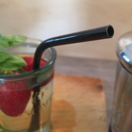 BUET strå i rustfrit stål - SORT