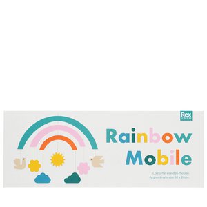 Houten regenboog mobiel