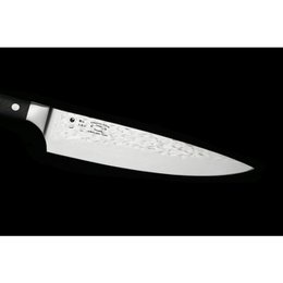 KATAHIRO ZEN - 8" kokkekniv lavet af 67 lag japansk VG-10 stigedamask med hammerfinish, fiber carbon håndtag