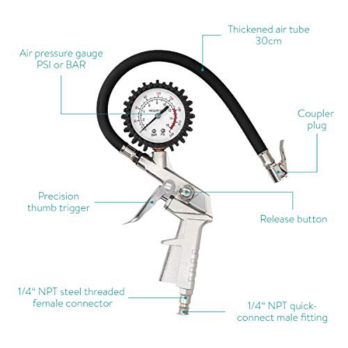 Reifenfüllmessgerät Manometer Luftdruckprüfer Reifendruckmesser