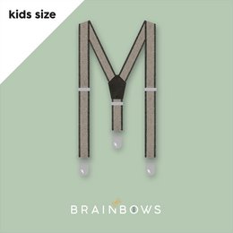 Kids suspenders in raw and real design, available in sizes for 4-8 year olds and 8-12 year olds.