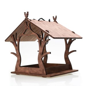 Vogelvoeder, houten hangende vogelvoeder