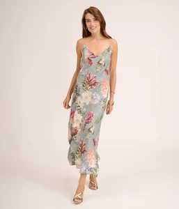 Linen dress Garden Emerald